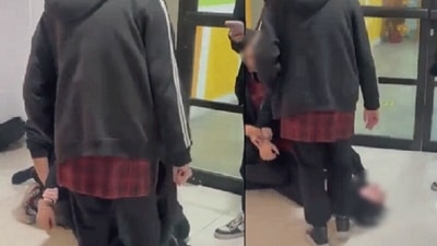 Video clips of the incident have stormed the internet where few girl students are purportedly torturing another girl. (Twitter) Video clips of the incident have stormed the internet where few girl students are purportedly torturing another girl. (Twitter)