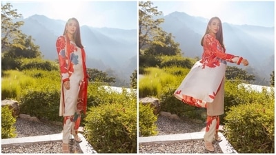 Karisma Kapoor loves travelling whether it is with her friends or family. Her Instagram handle features several images of herself from various different locations around the globe. In her previous post, the actor can be seen flaunting her red floral contemporary kurta in the hills of Rishikesh in Uttarakhand. (Instagram/@therealkarismakapoor) Karisma Kapoor loves travelling whether it is with her friends or family. Her Instagram handle features several images of herself from various different locations around the globe. In her previous post, the actor can be seen flaunting her red floral contemporary kurta in the hills of Rishikesh in Uttarakhand. (Instagram/@therealkarismakapoor)