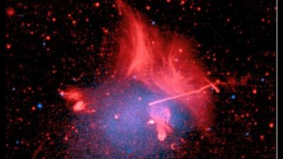 Multi wavelength image of the galaxy cluster Abell 2256. (HT PHOTO) Multi wavelength image of the galaxy cluster Abell 2256. (HT PHOTO)