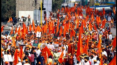 The march began from Lal Mahal and ended at Chhatrapati Sambhaji Maharaj Statue at Deccan on Sunday. (Rahul Raut/HT PHOTO) The march began from Lal Mahal and ended at Chhatrapati Sambhaji Maharaj Statue at Deccan on Sunday. (Rahul Raut/HT PHOTO)
