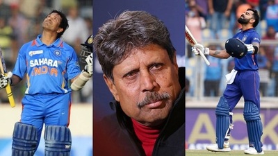 Sachin Tendulkar; Kapil Dev; Virat Kohli Sachin Tendulkar; Kapil Dev; Virat Kohli