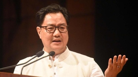 Union law minister Kiren Rijiju (HT file)