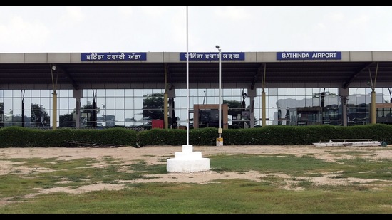 A view of the domestic airport in Bhatinda.Photo by Sanjeev Kumar/Hindustan Times. (HT photo)