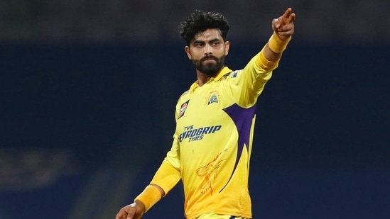 Ravindra Jadeja in action for CSK. (ANI)