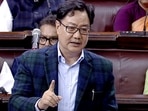 Union minister of law and justice Kiren Rijiju.(ANI file) Union minister of law and justice Kiren Rijiju.(ANI file)