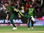 Shaheen Shah Afridi in action for Pakistan.