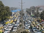 The Delhi Police informed that they received several calls from commuters reporting traffic woes. (HT Photo/Sanchit Khanna)