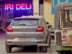 A grey Baleno was the offending vehicle in the Sultanpuri accident case. (ANI Photo) A grey Baleno was the offending vehicle in the Sultanpuri accident case. (ANI Photo)