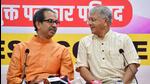 Mumbai, India - January 23, 2023: Shiv Sena (UBT) chief Uddhav Thackeray and Vanchit Bahujan Aaghadi (VBA) leader Prakash Ambedkar along with party leaders announce their alliance during a press conference, at Dr. Babasaheb Ambedkar Bhavan, Dadar (East), in Mumbai, India, on Monday, January 23, 2023. (Photo by Bhushan Koyande/HT Photo) (HT PHOTO) Mumbai, India - January 23, 2023: Shiv Sena (UBT) chief Uddhav Thackeray and Vanchit Bahujan Aaghadi (VBA) leader Prakash Ambedkar along with party leaders announce their alliance during a press conference, at Dr. Babasaheb Ambedkar Bhavan, Dadar (East), in Mumbai, India, on Monday, January 23, 2023. (Photo by Bhushan Koyande/HT Photo) (HT PHOTO)