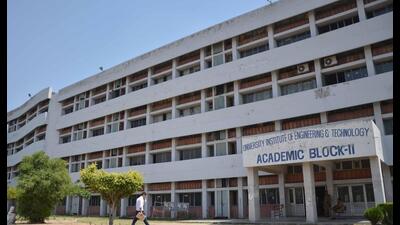 As many as four students of Panjab University’s (PU) University Institute of Engineering and Technology (UIET) have been offered jobs paying ₹45 lakh per annum by Amazon during the ongoing campus placement drive for the current session. (HT File Photo) As many as four students of Panjab University’s (PU) University Institute of Engineering and Technology (UIET) have been offered jobs paying ₹45 lakh per annum by Amazon during the ongoing campus placement drive for the current session. (HT File Photo)