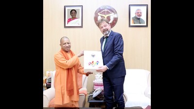 German ambassador to India Philipp Ackermann meeting Uttar Pradesh chief minister Yogi Adityanath on Jan 23. (Sourced) German ambassador to India Philipp Ackermann meeting Uttar Pradesh chief minister Yogi Adityanath on Jan 23. (Sourced)