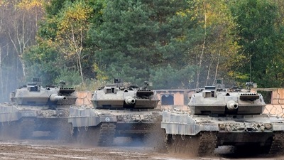 Germany urged to allow Ukraine to unleash its Leopard tanks against Russia. (AFP) Germany urged to allow Ukraine to unleash its Leopard tanks against Russia. (AFP)