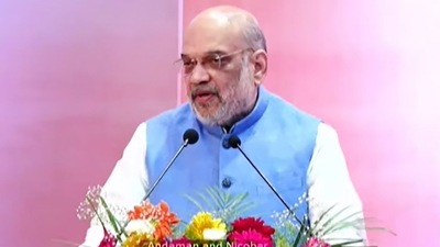 Union Home Minister Amit Shah also paid tributes to Netaji on his birth anniversary and saluted his courage in fighting the British. (PTI) Union Home Minister Amit Shah also paid tributes to Netaji on his birth anniversary and saluted his courage in fighting the British. (PTI)