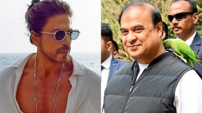 Shah Rukh Khan's fans have reacted to Assam CM's remark. Shah Rukh Khan's fans have reacted to Assam CM's remark.