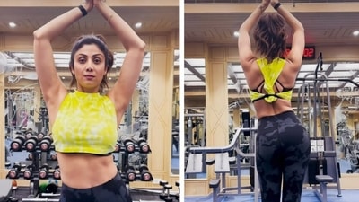 Shilpa Shetty shares her workout video. Shilpa Shetty shares her workout video.
