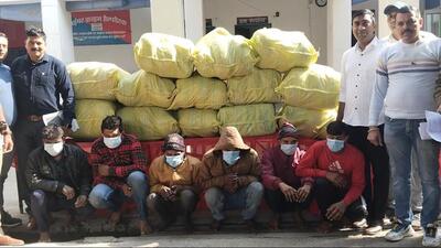 The smugglers had hidden 502kg contraband behind metal sheets inside a truck, said police officers. (HT Photo) The smugglers had hidden 502kg contraband behind metal sheets inside a truck, said police officers. (HT Photo)