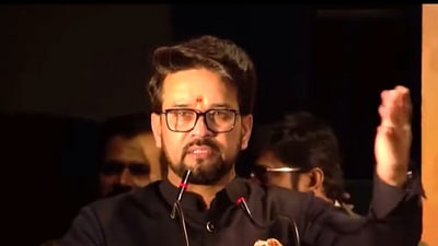 Union minister Anurag Thakur was addressing the youth at Yovotsav 2023 in Kolkata. (ANI)
