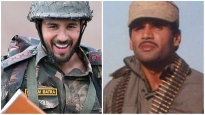 Sidharth Malhotra played Vikram Batra in Shershaah (left), Suniel Shetty in a still from Border (right). Sidharth Malhotra played Vikram Batra in Shershaah (left), Suniel Shetty in a still from Border (right).