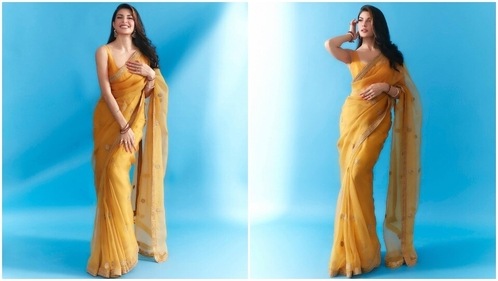 Fernandez dressed in a gorgeous yellow saree and matching blouse (Instagram) Fernandez dressed in a gorgeous yellow saree and matching blouse (Instagram)
