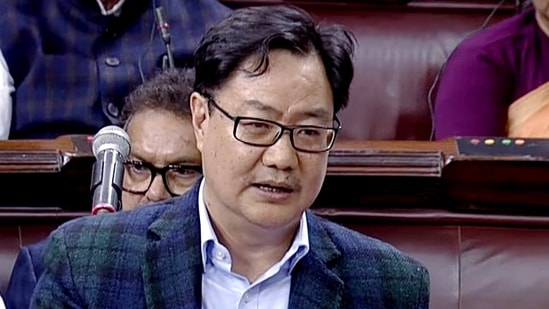 Union minister of law and justice Kiren Rijiju.(ANI file)