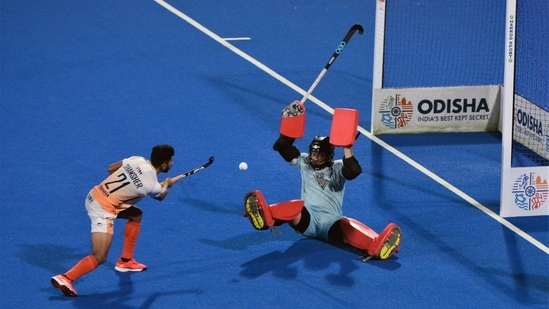 Players in action during the FIH Hockey Men’s World Cup 2023 match between India and New Zealand(ANI)