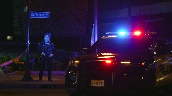 Police respond to a shooting with multiple casualties in the Monterey Park area of Los Angeles, California, US, Monday.(REUTERS)