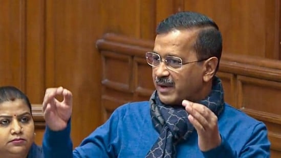 Delhi chief minister Arvind Kejriwal speaking in the assembly. (PTI/ File photo) 