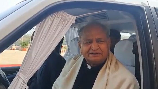 CM Gehlot condemned disruption in state assembly by BJP MLAs.(Twitter)