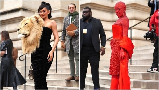 Kylie Jenner & Doja Cat Attend Schiaparelli's Haute Couture Spring-Summer  2023 Fashion Show in Paris Wearing Larger-Than-Life Outfits — See Photos