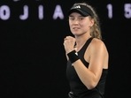 Elena Rybakina of Kazakhstan reacts after defeating Jelena Ostapenko of Latvia in their quarterfinal match at the Australian Open tennis championship in Melbourne, Australia, Tuesday, Jan. 24, 2023. (AP Photo/Aaron Favila)(AP) Elena Rybakina of Kazakhstan reacts after defeating Jelena Ostapenko of Latvia in their quarterfinal match at the Australian Open tennis championship in Melbourne, Australia, Tuesday, Jan. 24, 2023. (AP Photo/Aaron Favila)(AP)
