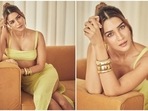 Kriti Sanon serves hottest look for Shehzada Promotions in bralette and thigh-slit skirt. (Instagram) Kriti Sanon serves hottest look for Shehzada Promotions in bralette and thigh-slit skirt. (Instagram)