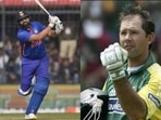 India captain Rohit Sharma; Ricky Ponting India captain Rohit Sharma; Ricky Ponting