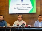 Assam chief minister Himanta Biswa Sarma addresses a press conference, in Guwahati. (PTI) Assam chief minister Himanta Biswa Sarma addresses a press conference, in Guwahati. (PTI)