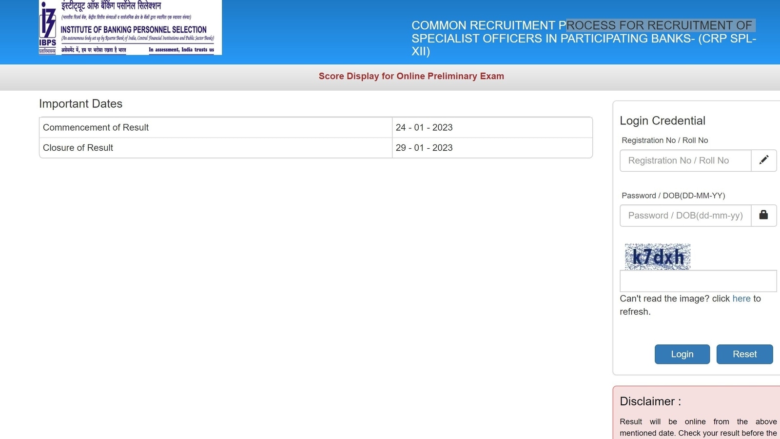 IBPS SO result 2023 released at ibps.in, know how to check Hindustan