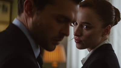 Phoebe Dynevor and Alden Ehrenreich in a still from Fair Play. Phoebe Dynevor and Alden Ehrenreich in a still from Fair Play.