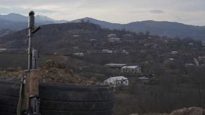 A view shows the village of Taghavard in the region of Nagorno-Karabakh, (REUTERS)