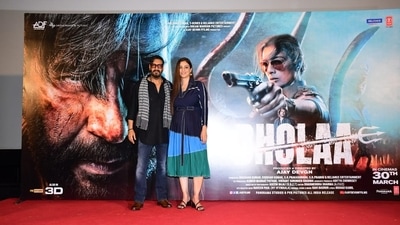Ajay Devgn has himself directed and co-produced Bholaa. It is an official remake of the 2019 Tamil film Kaithi directed by Lokesh Kanagaraj. (Varinder Chawla) Ajay Devgn has himself directed and co-produced Bholaa. It is an official remake of the 2019 Tamil film Kaithi directed by Lokesh Kanagaraj. (Varinder Chawla)