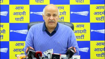 Deputy Chief Minister Manish Sisodia address a press conference in New Delhi on Tuesday. (HT Photo) Deputy Chief Minister Manish Sisodia address a press conference in New Delhi on Tuesday. (HT Photo)