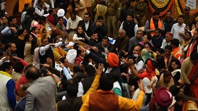 Delhi mayoral elections: House witnesses chaos yet again, (Photo: Raj K Raj) Delhi mayoral elections: House witnesses chaos yet again, (Photo: Raj K Raj)
