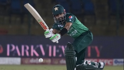 Pakistan's Babar Azam plays a shot during the second one-day international cricket match between Pakistan and New Zealand, in Karachi, Pakistan, Wednesday, Jan. 11, 2023. (AP Photo/Fareed Khan) (AP) Pakistan's Babar Azam plays a shot during the second one-day international cricket match between Pakistan and New Zealand, in Karachi, Pakistan, Wednesday, Jan. 11, 2023. (AP Photo/Fareed Khan) (AP)
