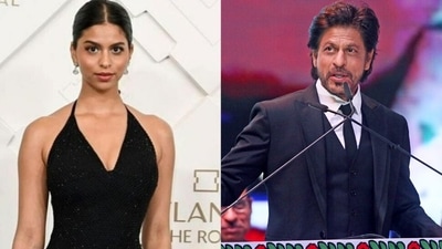 Suhana Khan's latest photos in chic outfits got a hilarious reaction from Shah Rukh Khan. Suhana Khan's latest photos in chic outfits got a hilarious reaction from Shah Rukh Khan.