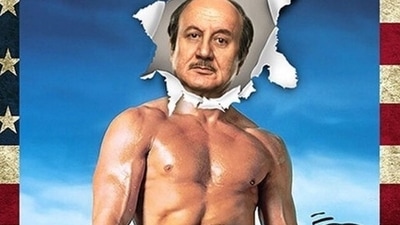 The poster of Anupam Kher's upcoming movie Shiv Shastri Balboa. The poster of Anupam Kher's upcoming movie Shiv Shastri Balboa.