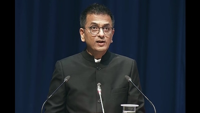 The CJI said that English is “not a comprehensible language to 99.99% of the citizens” in the country. (ANI Pic Service) The CJI said that English is “not a comprehensible language to 99.99% of the citizens” in the country. (ANI Pic Service)