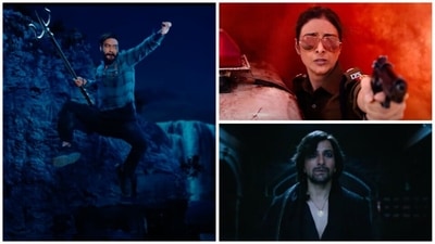 Ajay Devgn, Tabu and Deepak Dobriyal in stills from Bholaa trailer.