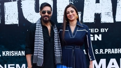 Both Ajay Devgn and Tabu are currently basking in the success of Drishyam 2, in which Tabu plays a cop and Ajay a theatre owner. It collected <span class='webrupee'>₹</span>240 crore at the domestic box office. (Varinder Chawla) Both Ajay Devgn and Tabu are currently basking in the success of Drishyam 2, in which Tabu plays a cop and Ajay a theatre owner. It collected <span class='webrupee'>₹</span>240 crore at the domestic box office. (Varinder Chawla)