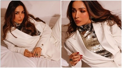 Malaika Arora is the ultimate boss babe in white, with a sequin twist (Instagram/@malaikaaroraofficial) Malaika Arora is the ultimate boss babe in white, with a sequin twist (Instagram/@malaikaaroraofficial)