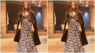 Styled by fashion stylist Aastha Sharma, Neha wore her tresses open in straight locks with a middle part as she posed for the pictures. (Instagram/@nehadhupia) Styled by fashion stylist Aastha Sharma, Neha wore her tresses open in straight locks with a middle part as she posed for the pictures. (Instagram/@nehadhupia)