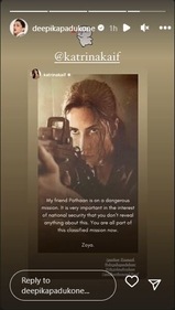 Deepika shared the post on her Instagram Stories.