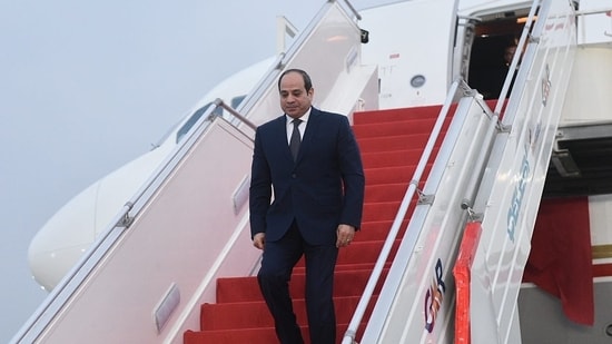 Republic Day 2023: Egypt's President Abdel Fattah al-Sisi arrived in India.(Twitter)