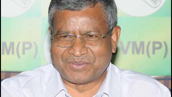 Former chief minister and BJP leader Babulal Marandi. (HT Photo)